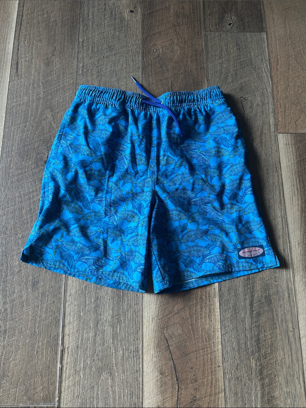 Vineyard Vines Blue Patterned Swim Trunks